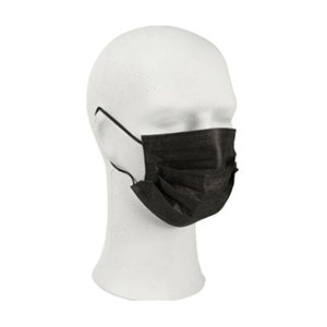 Mundbind - Sort - Ansigtsmaske med Øreelastikker 3-LAGS, SORT 50 STK/PK